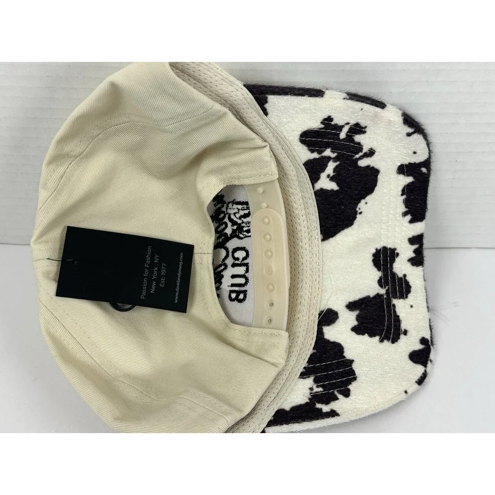 David and Young Cowgirl Country Club Hat Cow Print Brim Western Style